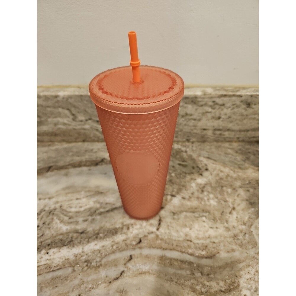 NEW Starbucks 2022 Soft Touch Pink Lemonade Studded Venti 24oz Tumbler Cold Cup